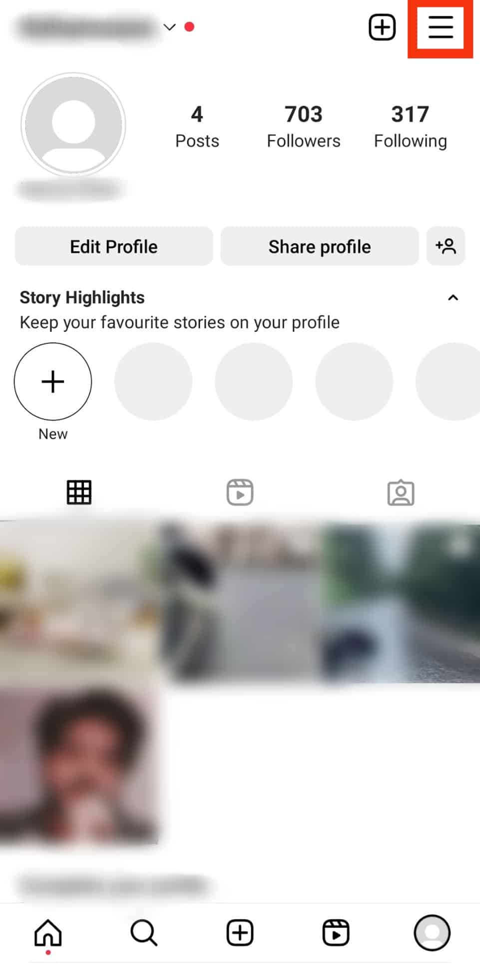 Cómo volver a una cuenta personal en Instagram