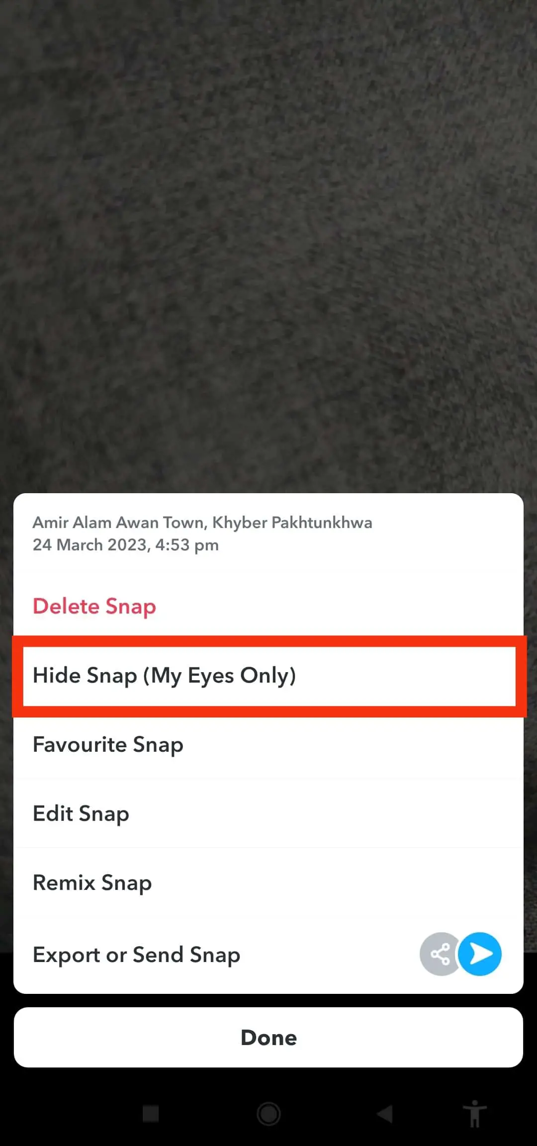 Donde hace Snapchat ¿Guardar fotografías?