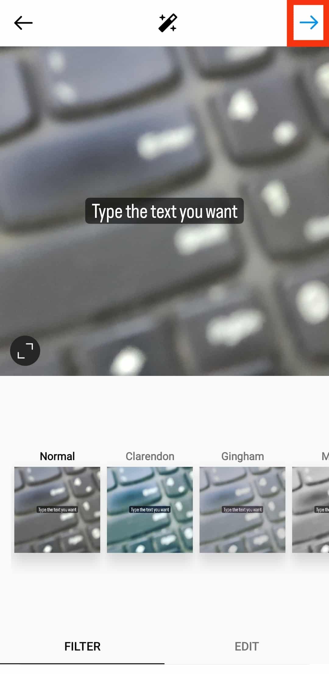 Cómo agregar texto a Instagram Foto