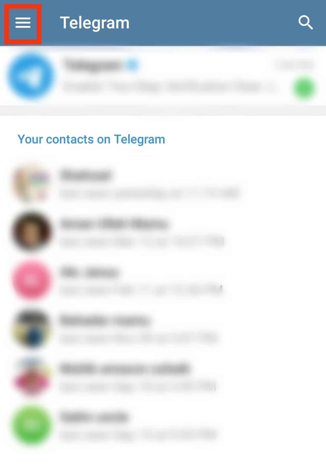 Cómo ver contactos bloqueados en Telegram?