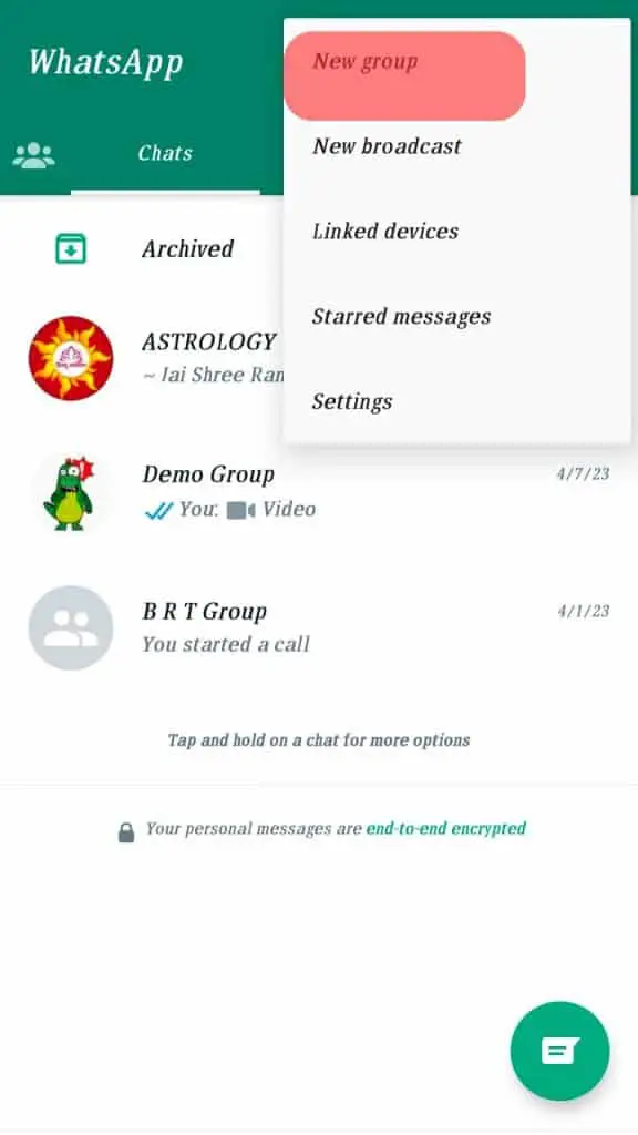 Cómo agregar firma en WhatsApp Grupo de chat