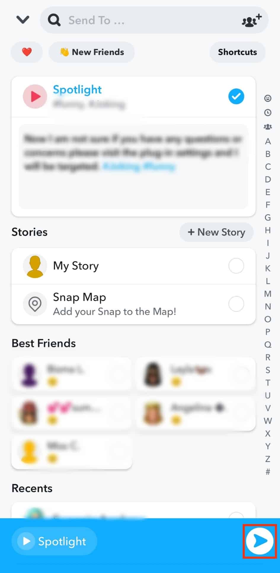 Cómo publicar en Snapchat Destacar