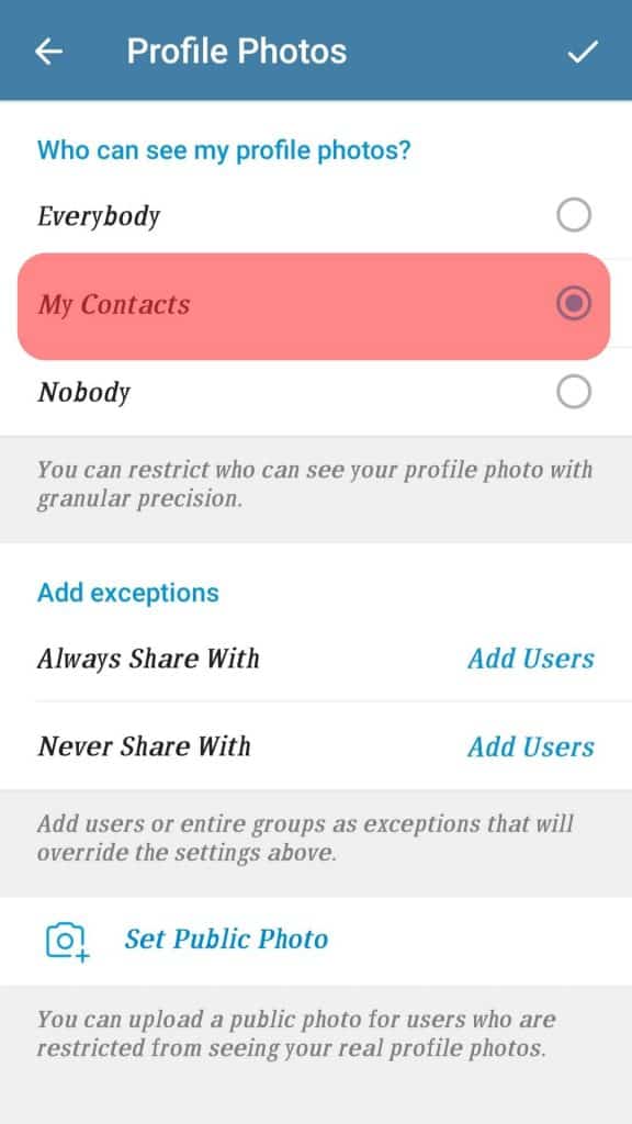Cómo eliminar un Telegram ¿Foto de perfil?