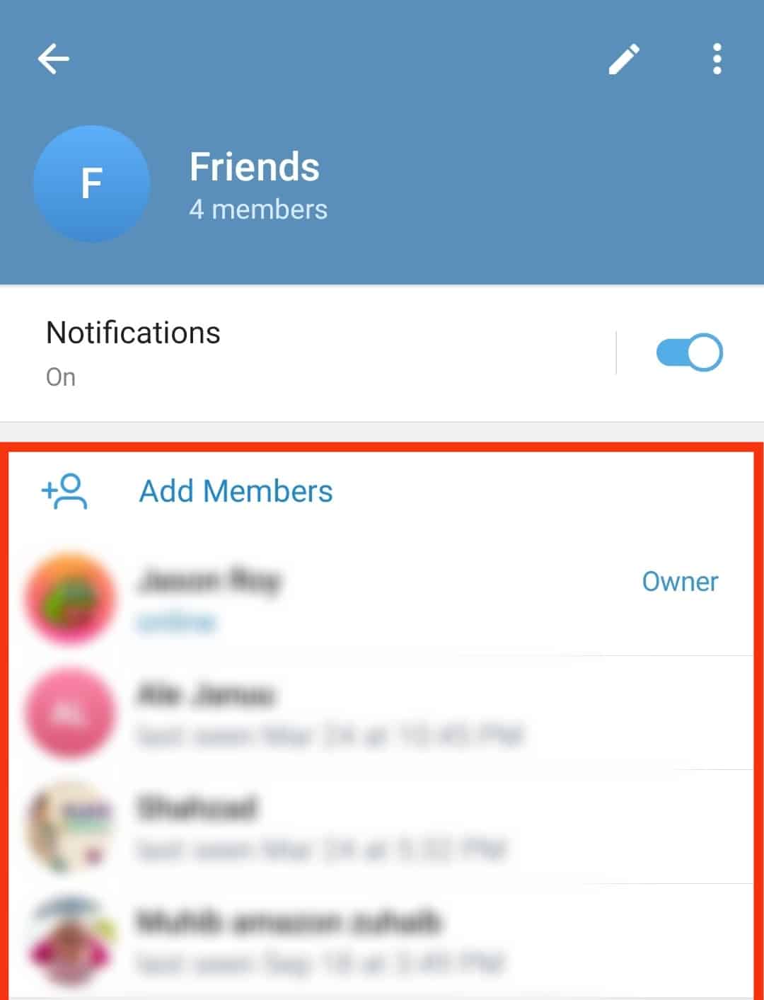Cómo ver a los miembros del grupo en Telegram?