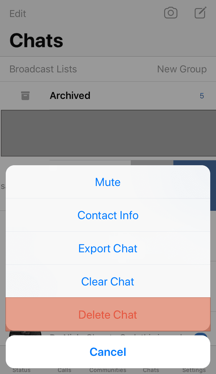 Cómo eliminar Contactos frecuentes en WhatsApp