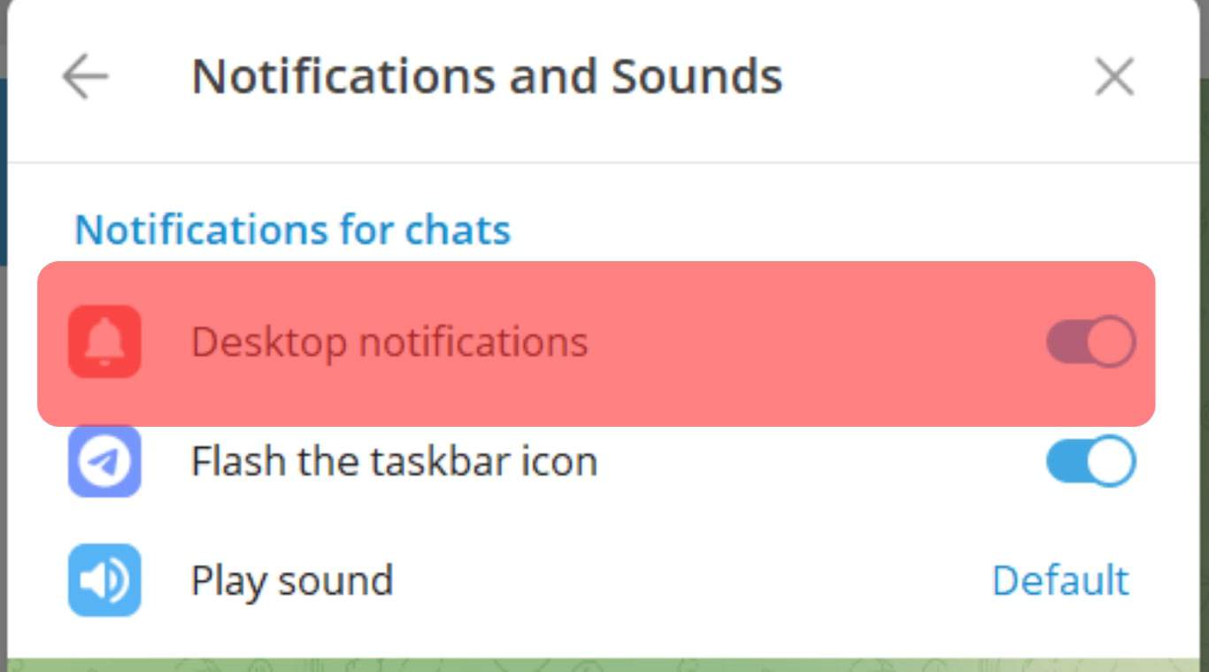 Cómo apagar Telegram ¿Notificaciones en el escritorio?