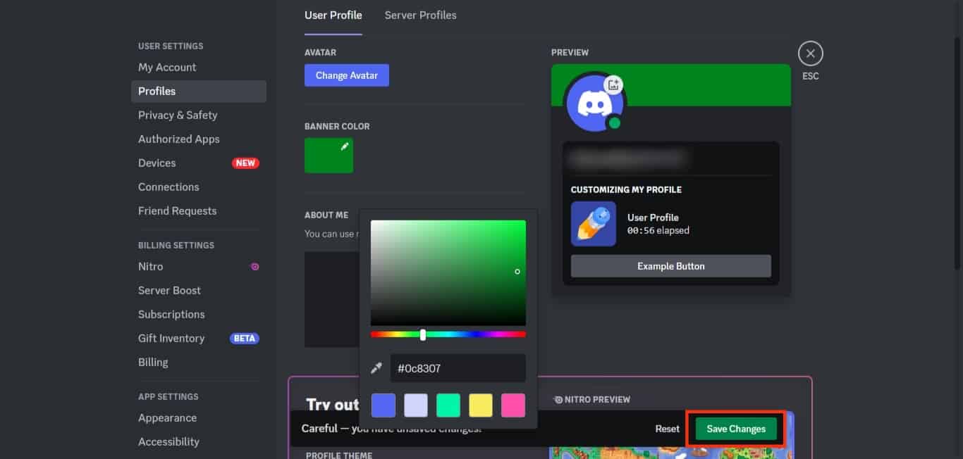 Cómo cambiar el color del banner en Discord?