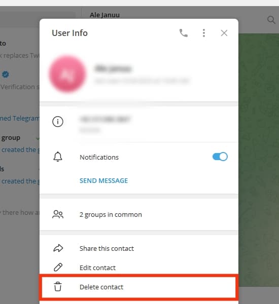 Cómo agregar amigos en Telegram por número?
