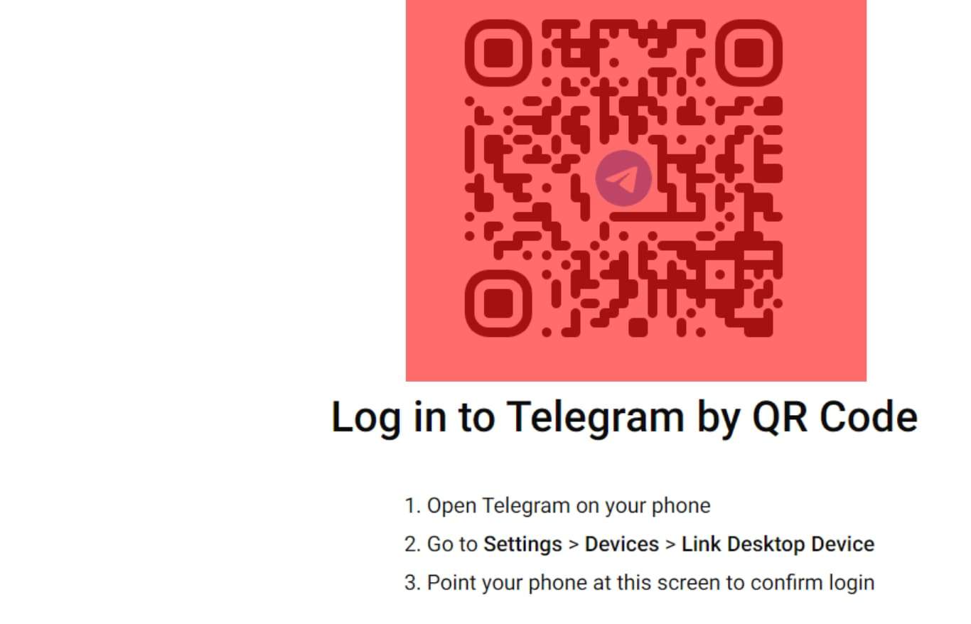 Cómo iniciar sesión en Telegram Usando código QR