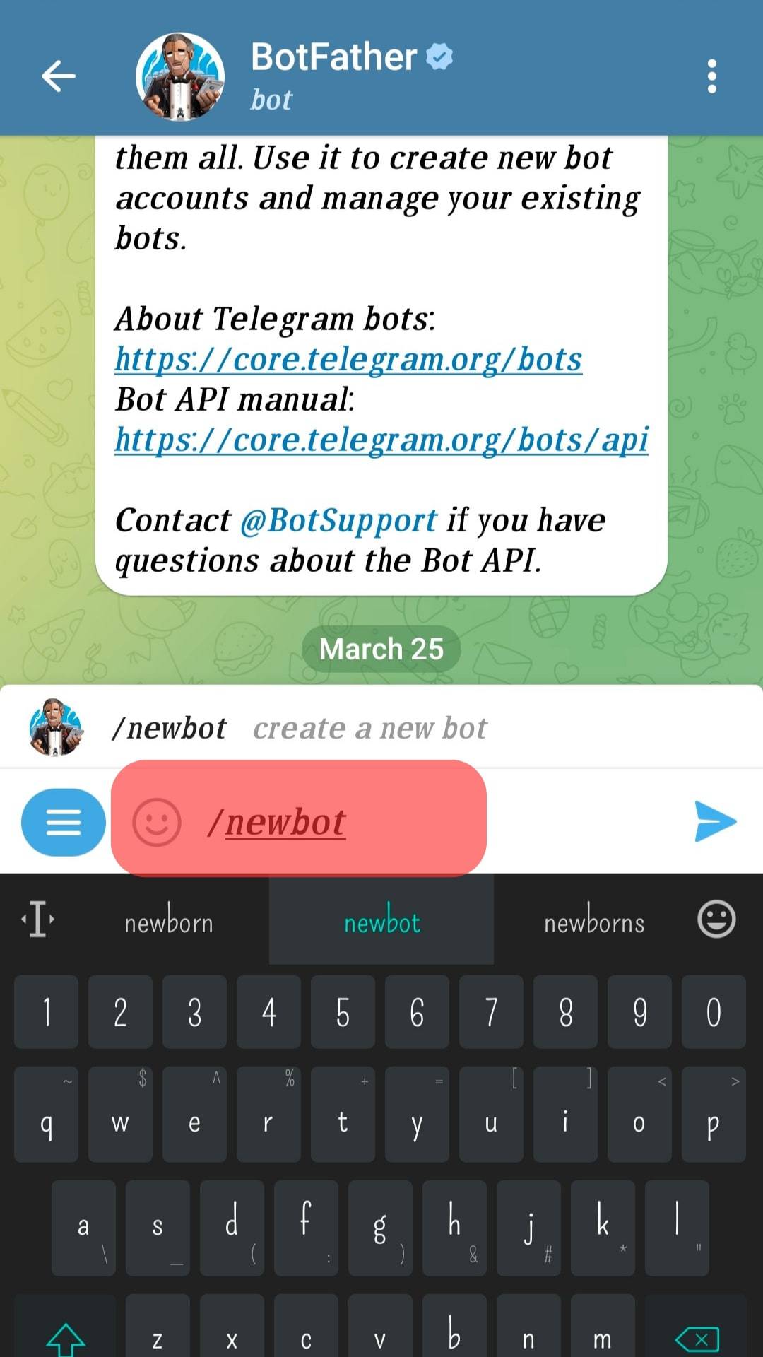 Cómo establecer comandos en Telegram Bot