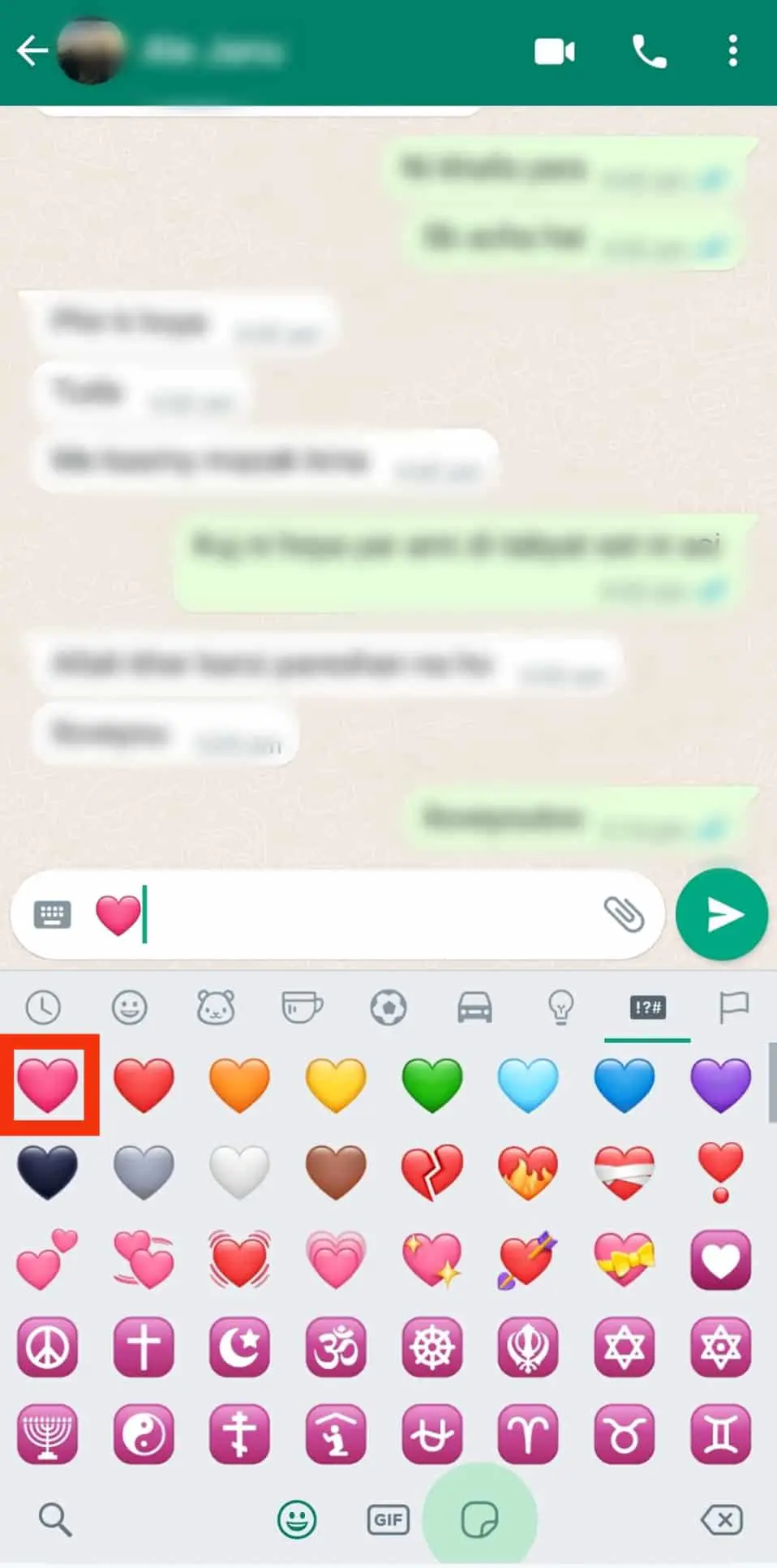 Cómo enviar corazón en WhatsApp?