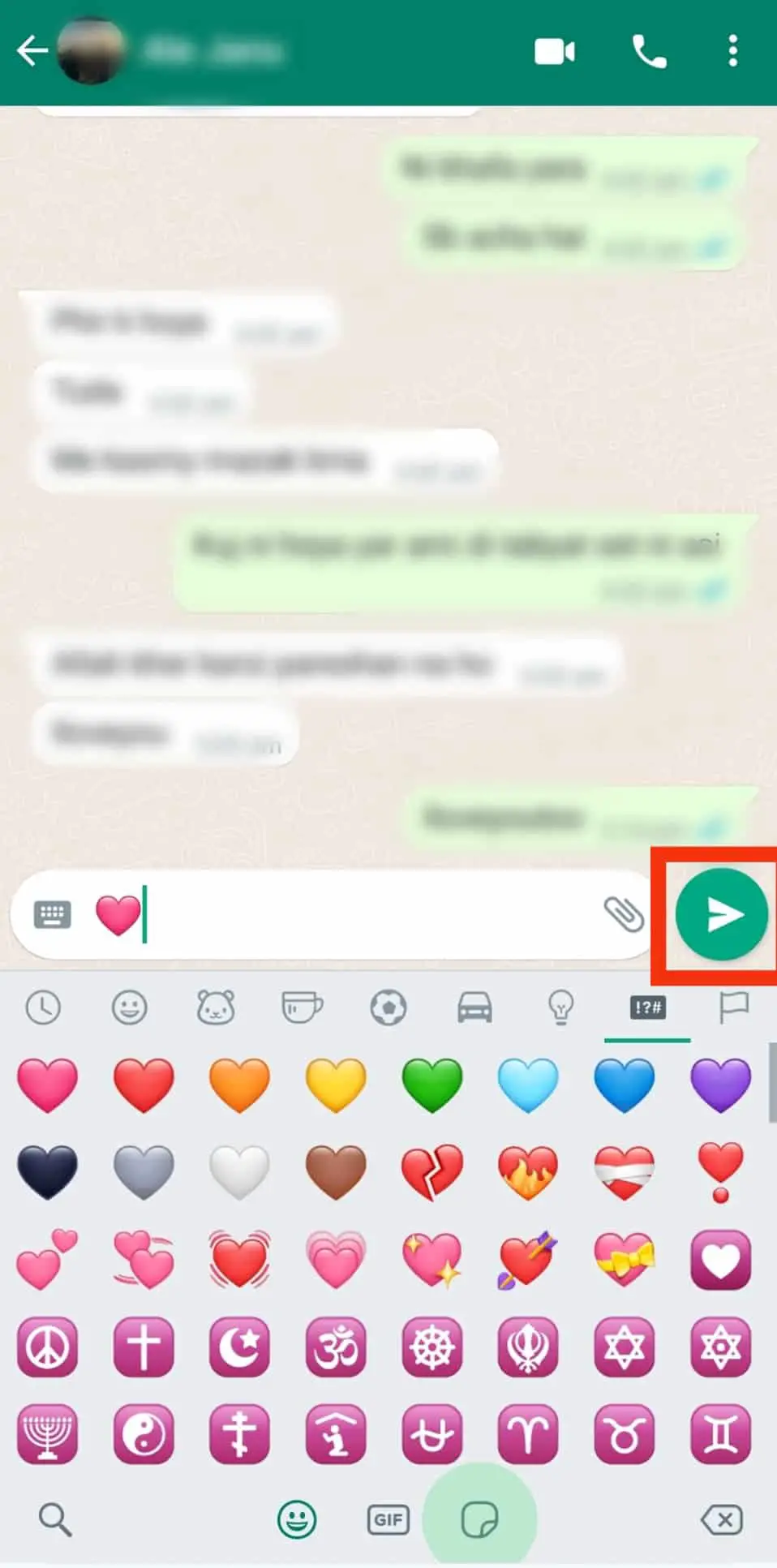 Cómo enviar corazón en WhatsApp?