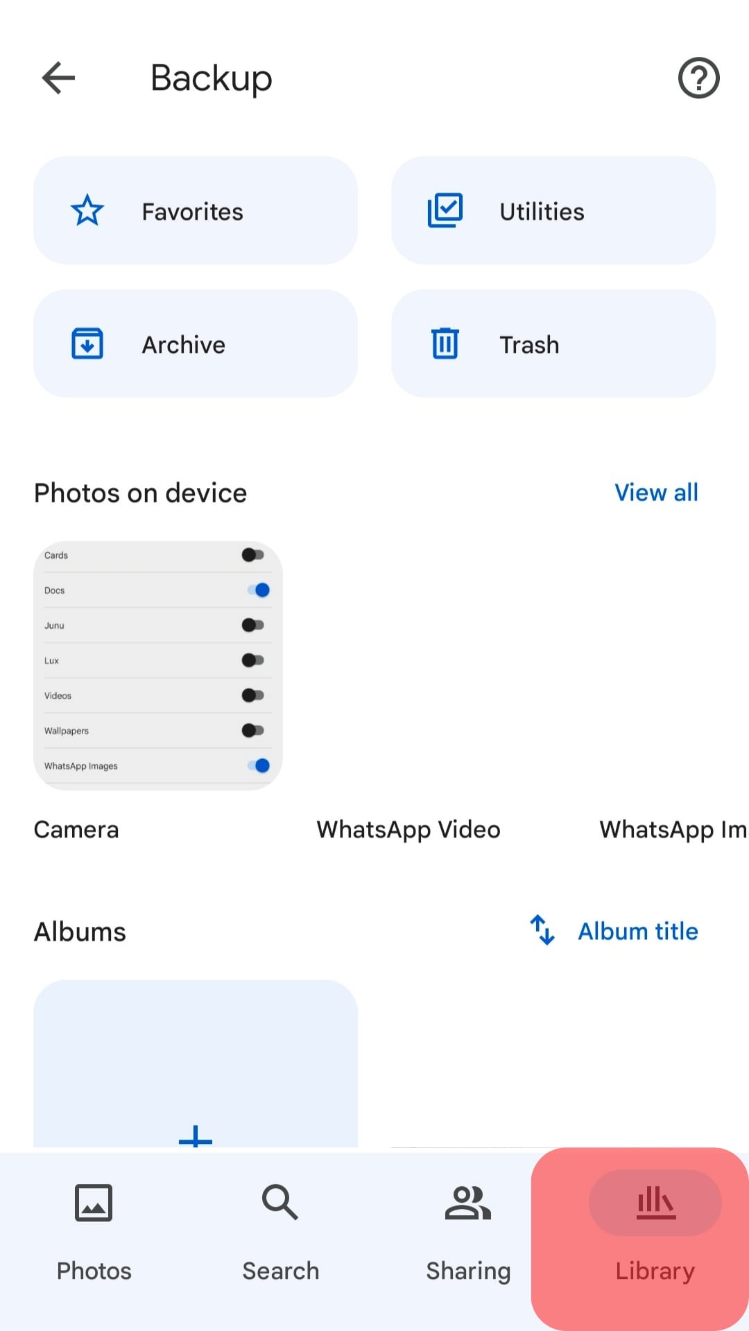 Cómo cargar WhatsApp Fotos a Google Fotos