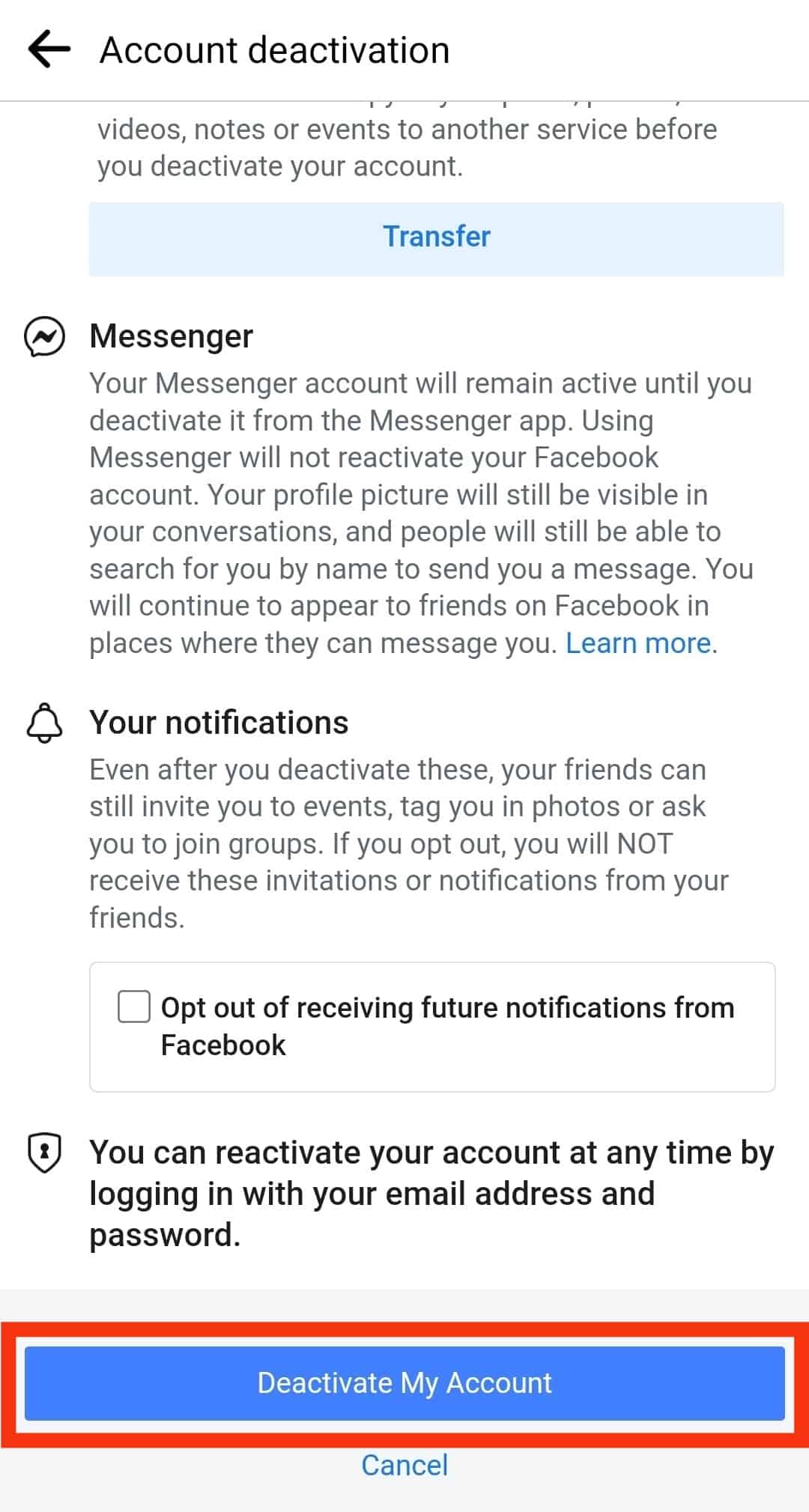 ¿Por qué hay alguien en mi Messenger pero no Facebook?