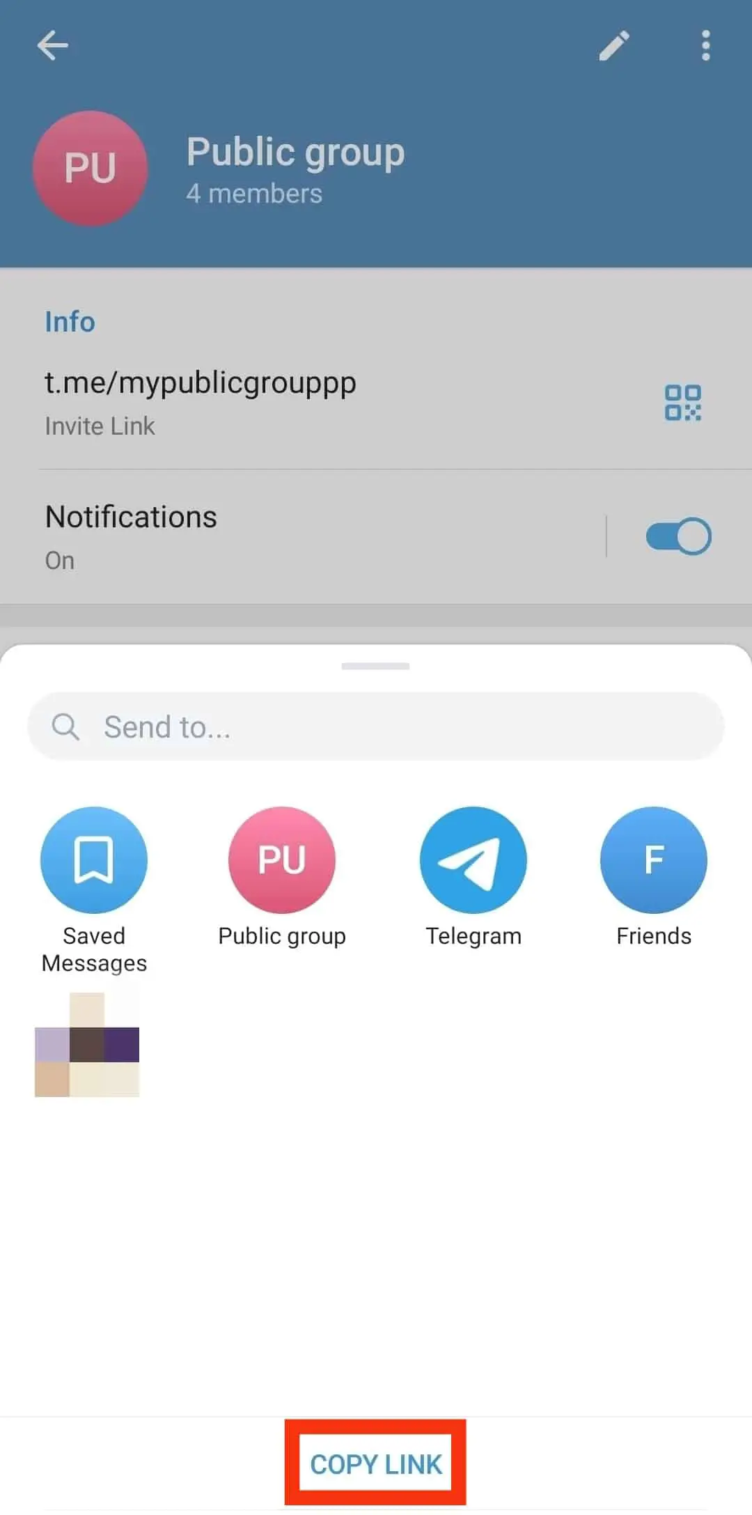 Cómo compartir Telegram Enlace de grupo