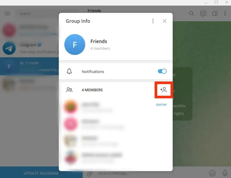 ¿Por qué no puedo agregar miembros a la Telegram ¿Grupo?