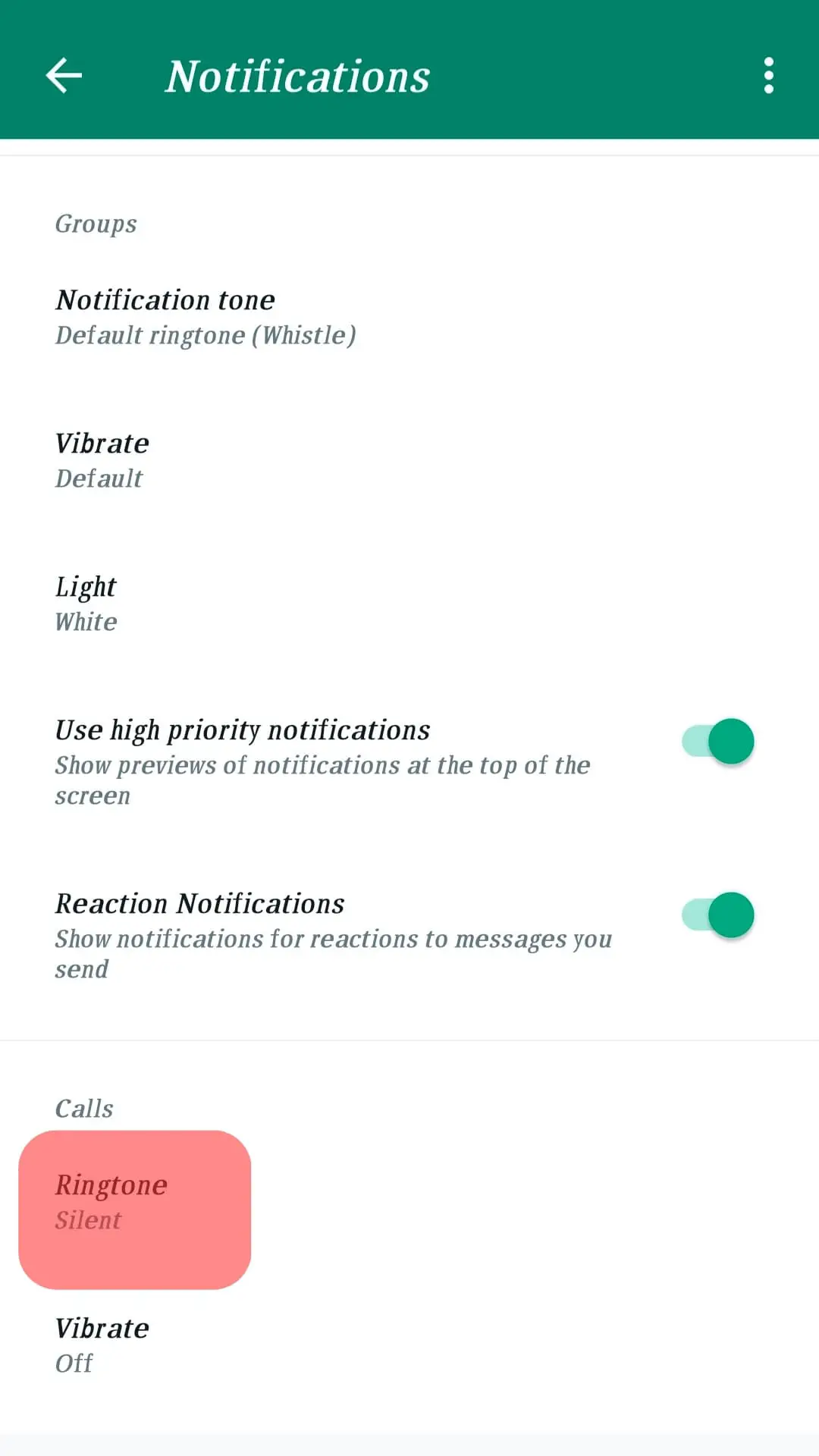 Cómo silenciar WhatsApp Llamadas