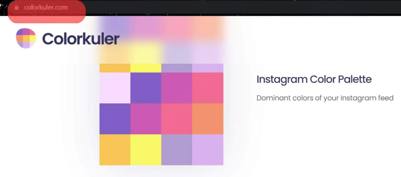 Cuál es mi Instagram ¿Paleta de color?