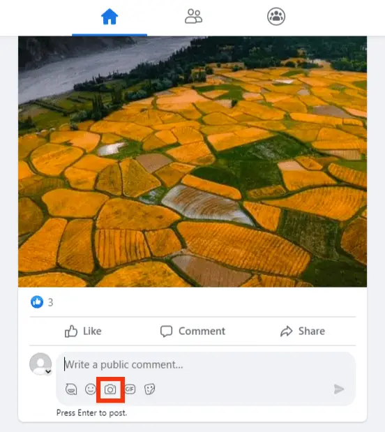 Cómo insertar una foto en un comentario de Facebook
