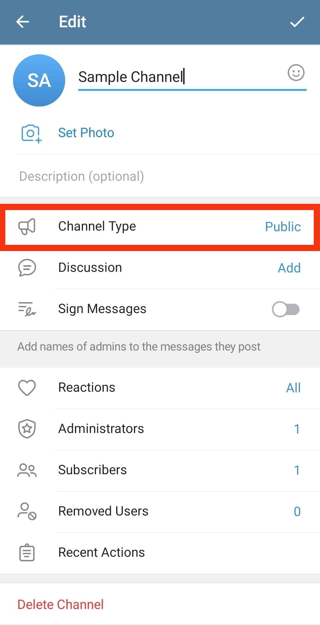 Cómo hacer Telegram Canal de solo lectura