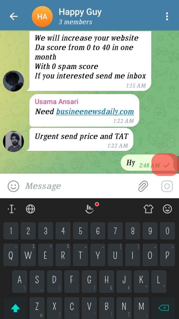 ¿Qué significa una marca verde en Telegram?