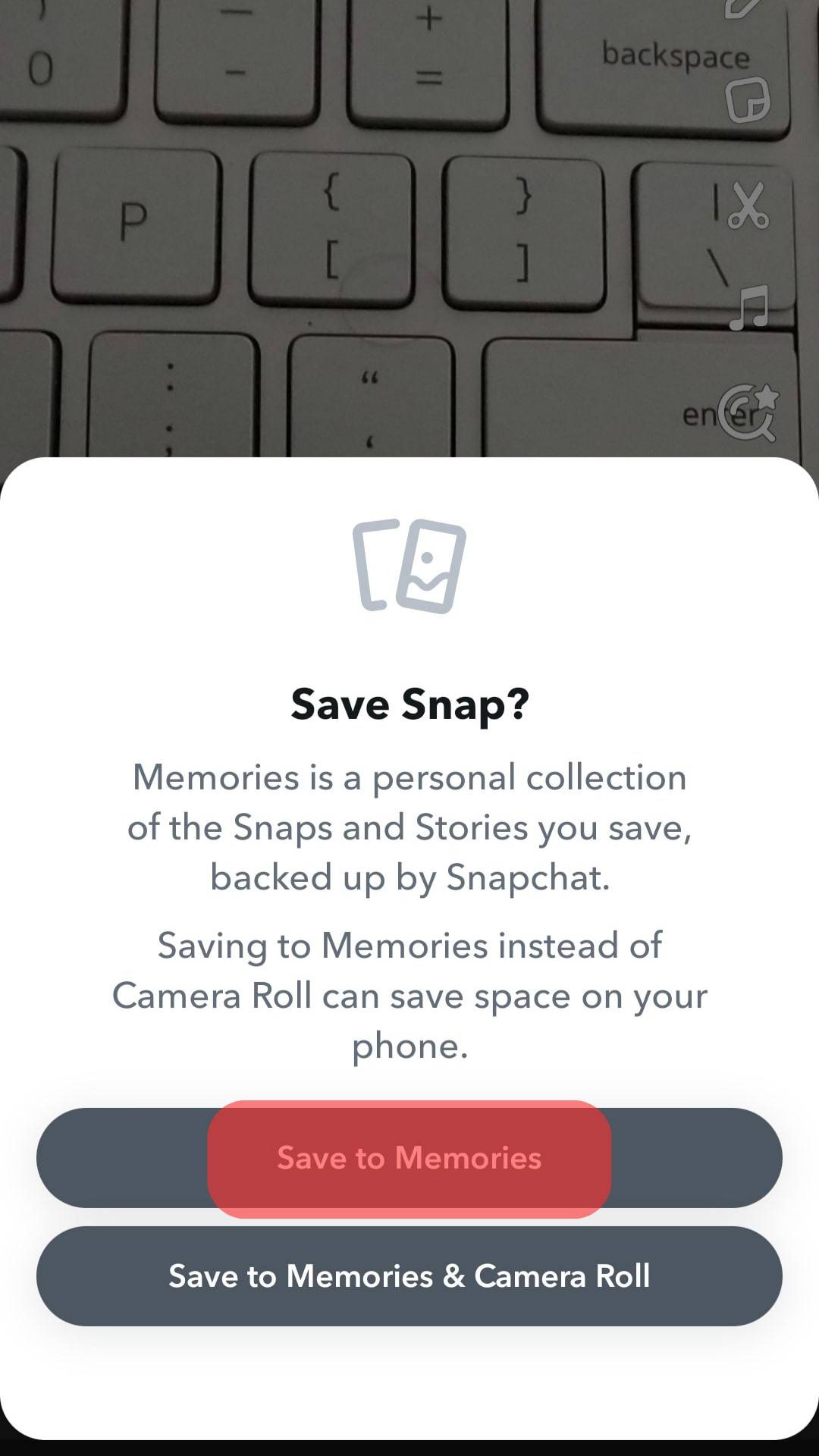 Como guardar Snapchat Fotos en la galería