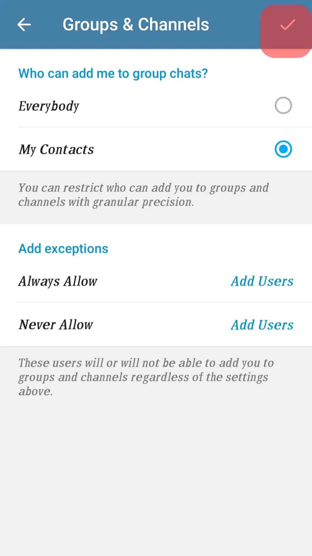 CÃ³mo cambiar la configuraciÃ³n de privacidad en Telegram