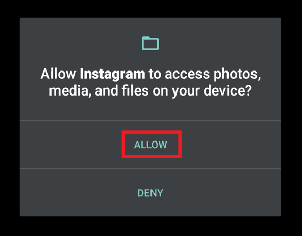 Como dar Instagram Acceso a Fotos