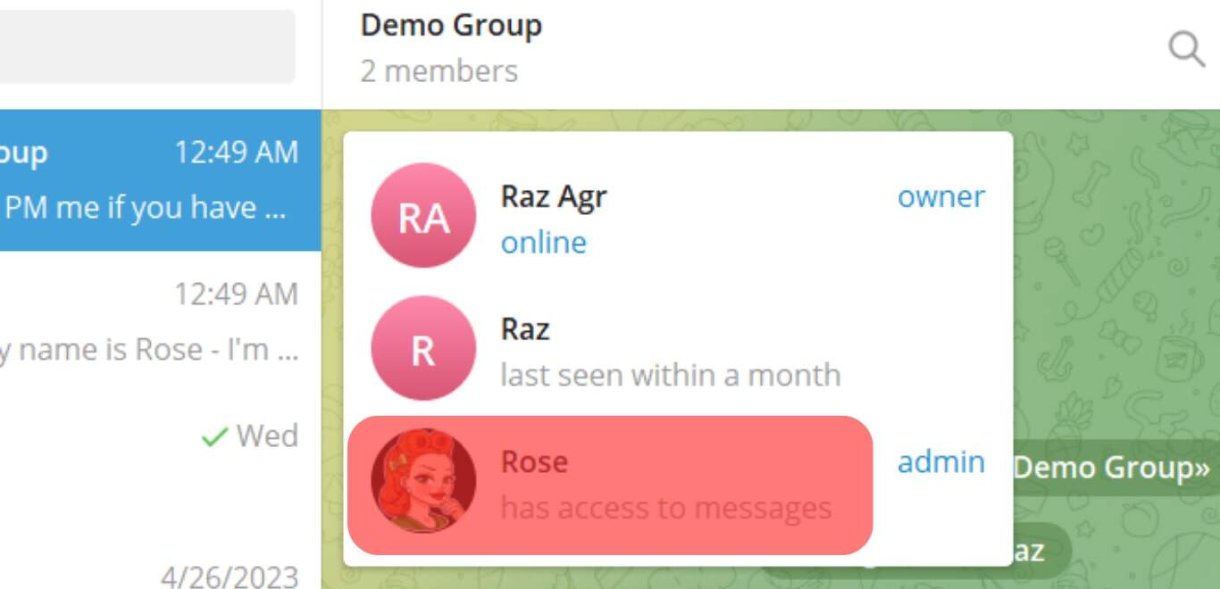 Cómo agregar rosa a Telegram?