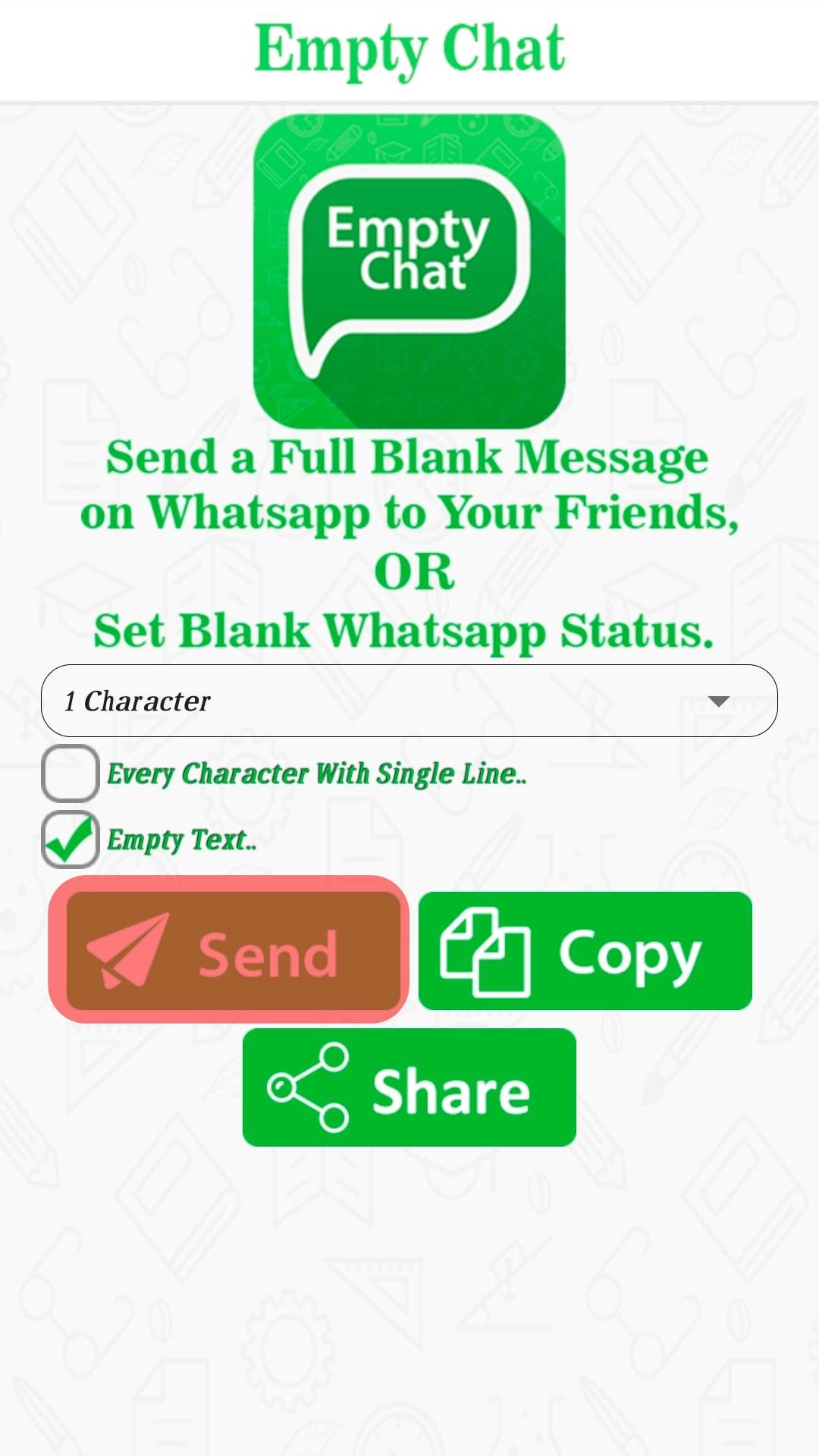 CÃ³mo enviar mensajes en blanco en WhatsApp