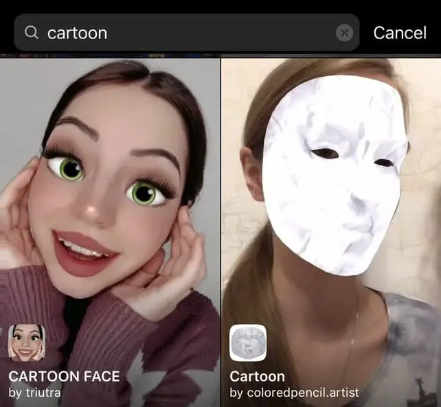 Cómo activar el filtro de dibujos animados Instagram