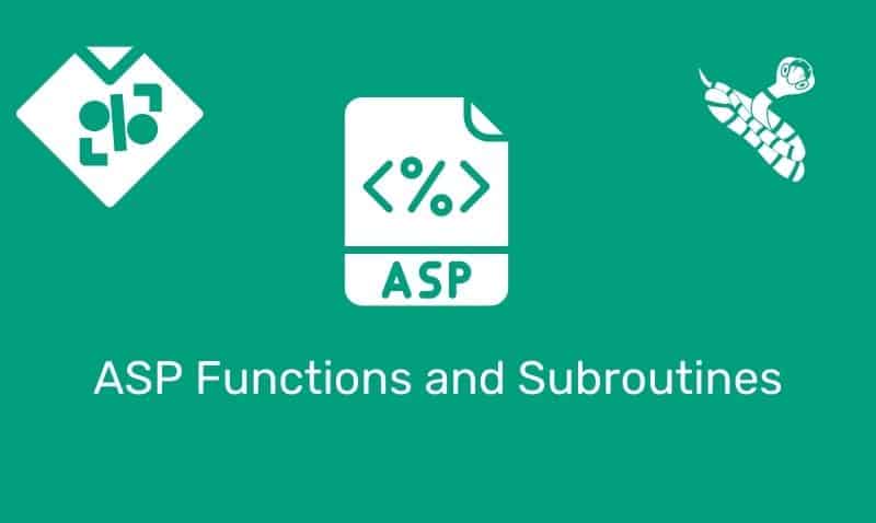 Funciones y subrutinas ASP | TIEngranaje