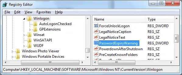 Personalización de la notificación de cambio de contraseña para Windows 7