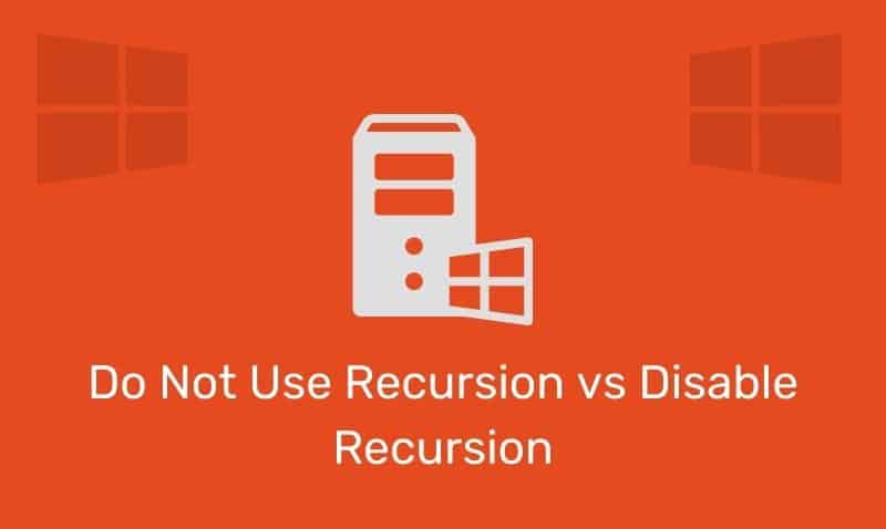 No usar recursividad frente a deshabilitar recursividad