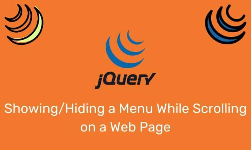 Mostrar/ocultar un menú mientras se desplaza por una página web