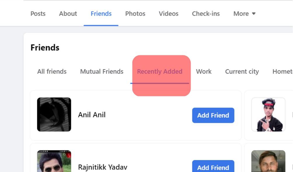 Cómo ver a los nuevos amigos de alguien en Facebook