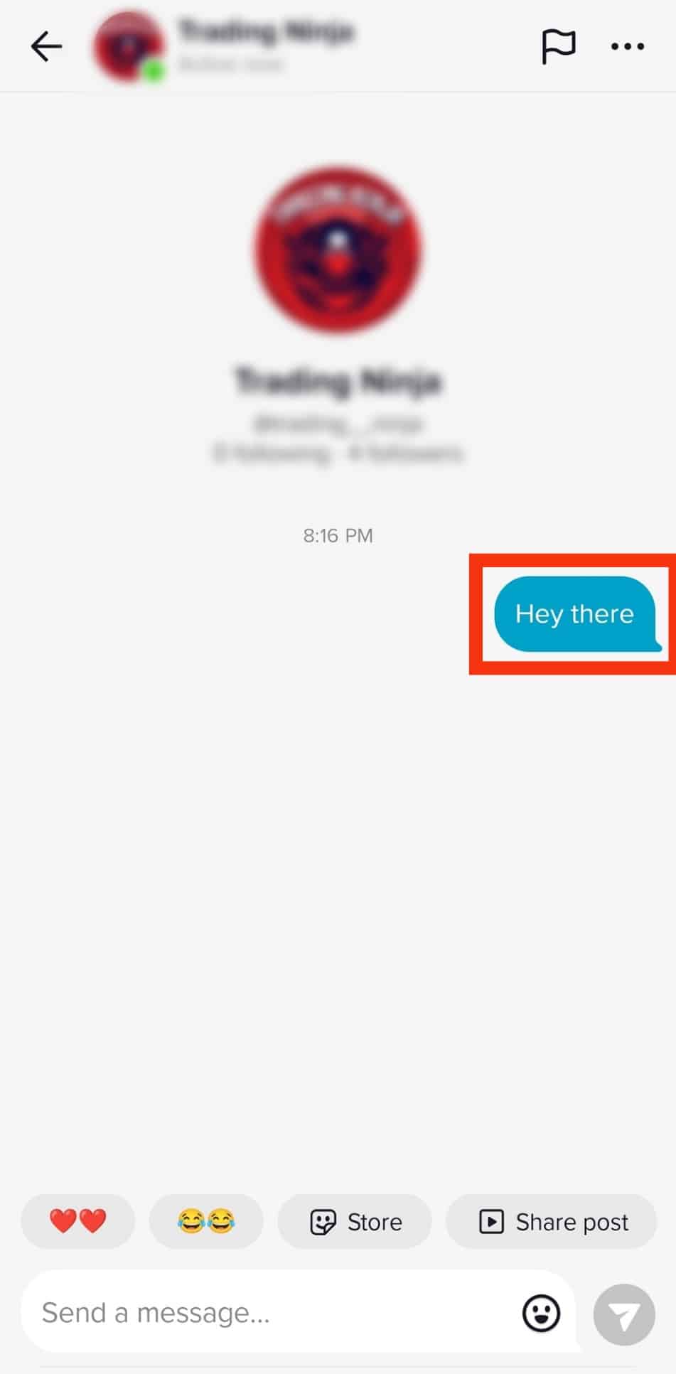 ¿Por qué no puedo enviar un mensaje en TikTok?
