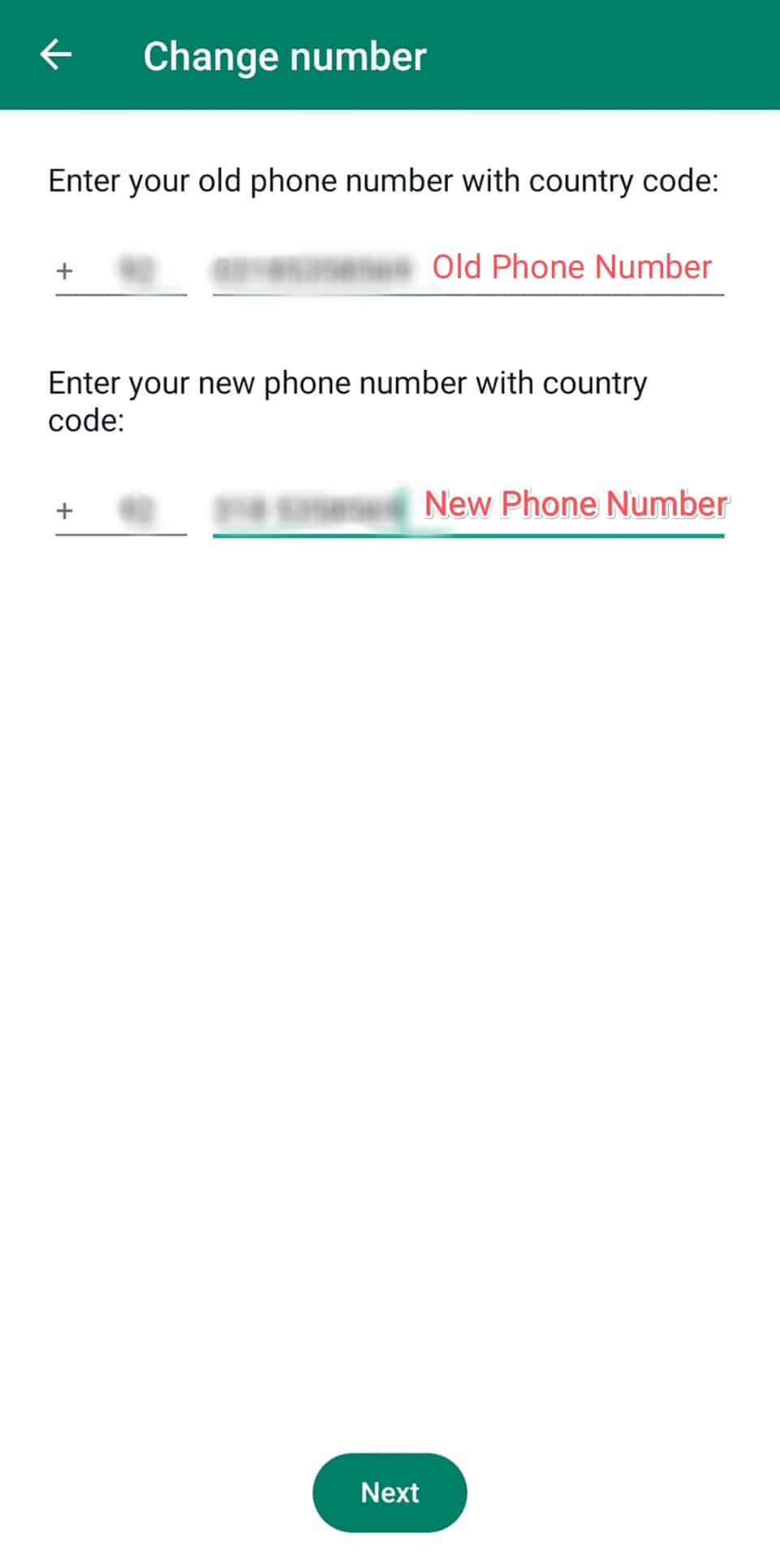 Cambiar WhatsApp Número sin notificar a los contactos