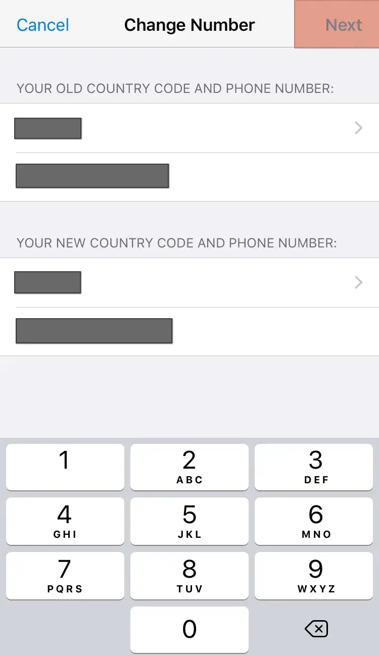 Cambiar WhatsApp Número sin notificar a los contactos