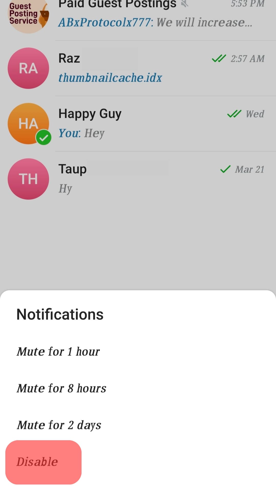 Cómo ocultar grupos en Telegram