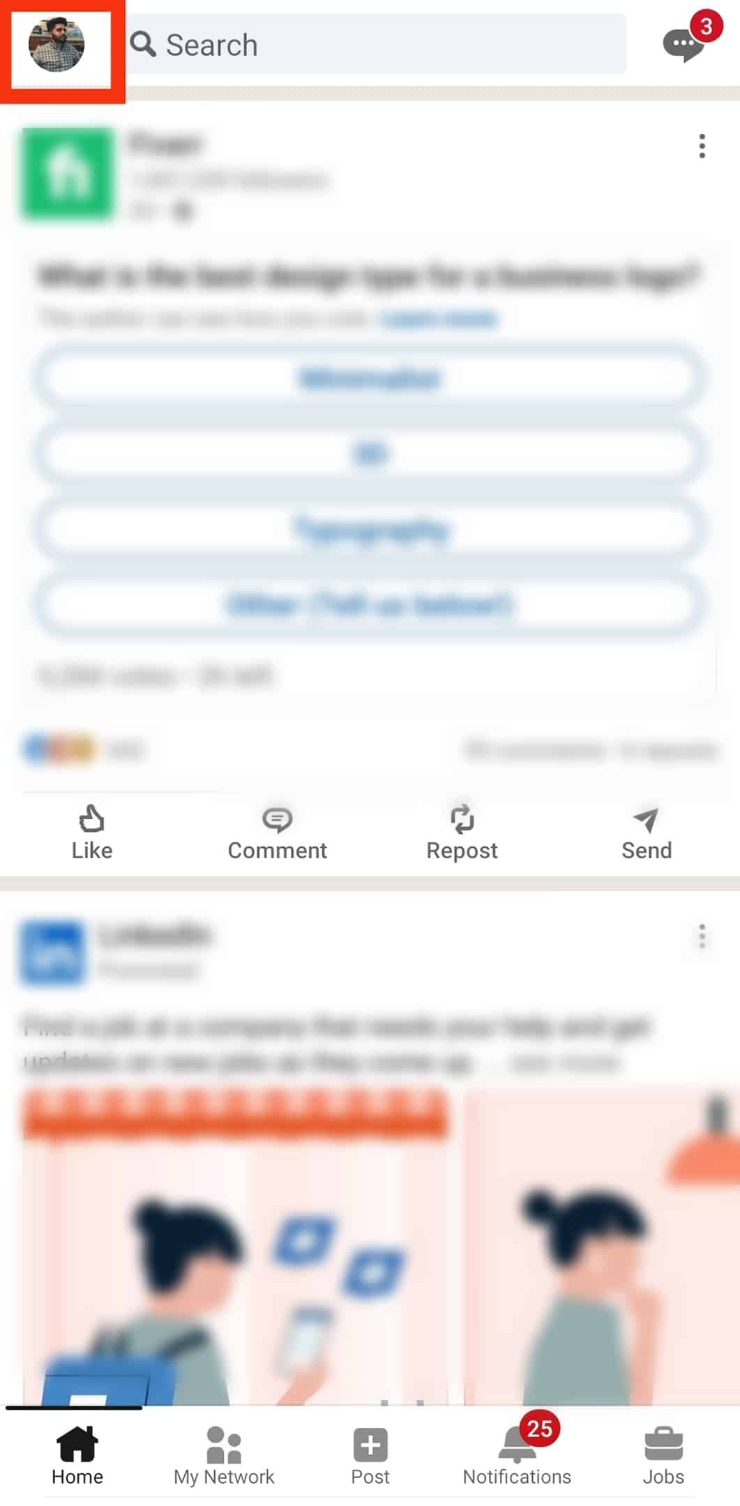 Como actualizar LinkedIn Perfil sin notificar a los contactos