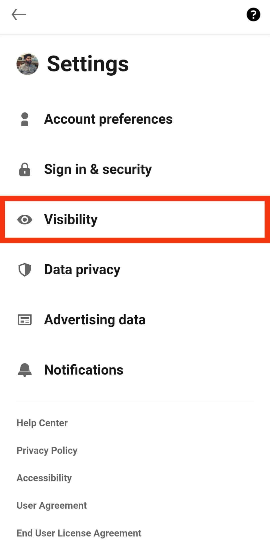 Como actualizar LinkedIn Perfil sin notificar a los contactos