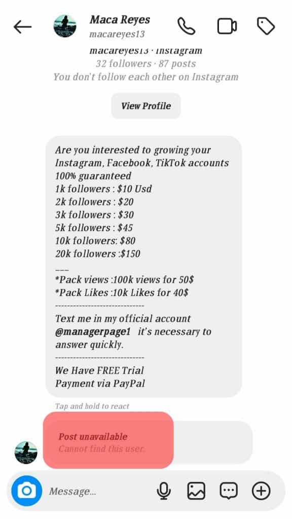 ¿Qué significa Publicar no disponible en Instagram?