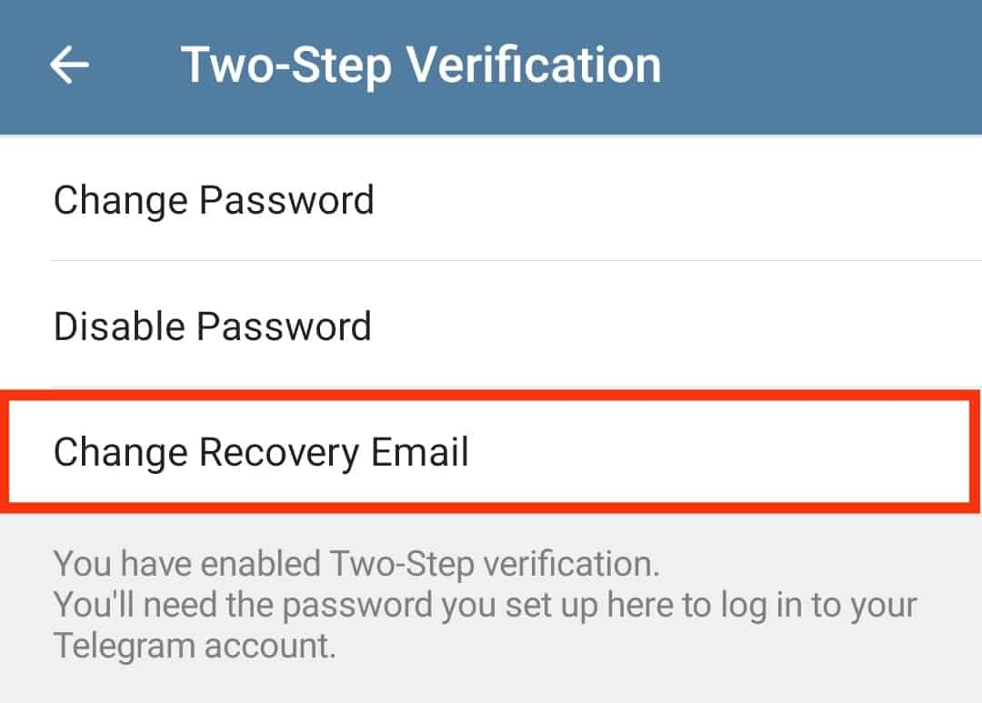 Cómo agregar correo electrónico en Telegram