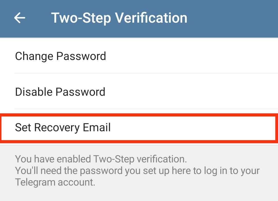 Cómo agregar correo electrónico en Telegram