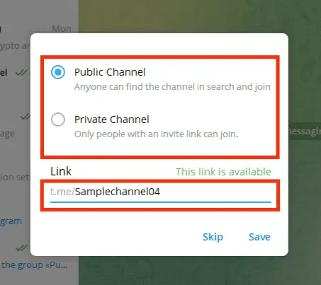 Cómo cambiar Telegram Enlace de canal