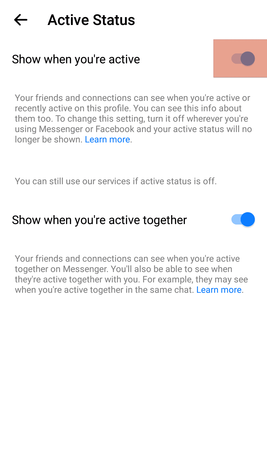 ¿Por qué desapareció el último tiempo activo en Messenger?