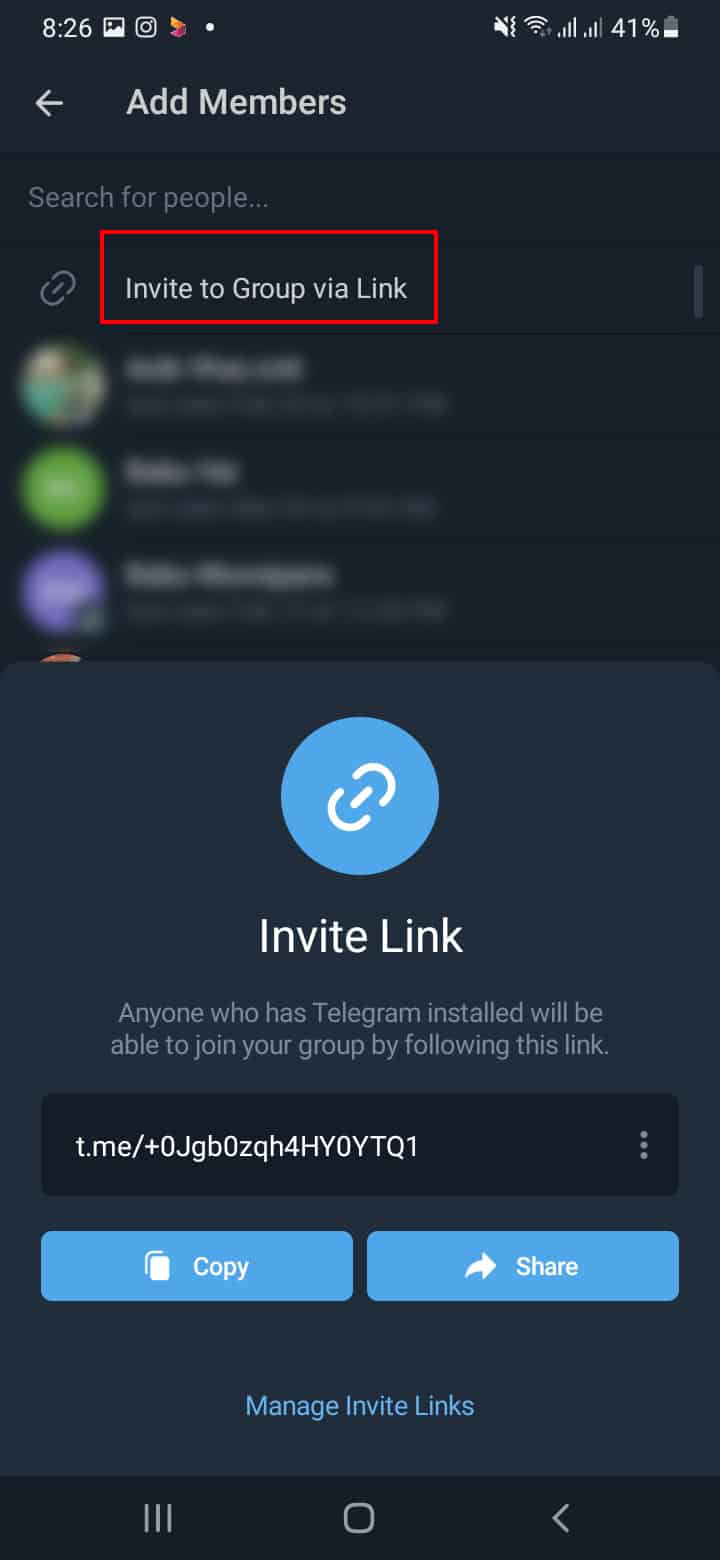 Cómo unirse a un Telegram Grupo a través de código QR