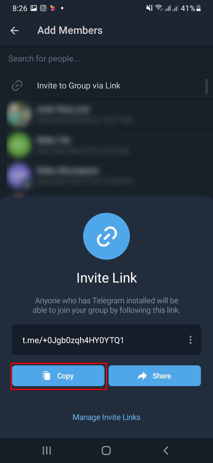 Cómo unirse a un Telegram Grupo a través de código QR