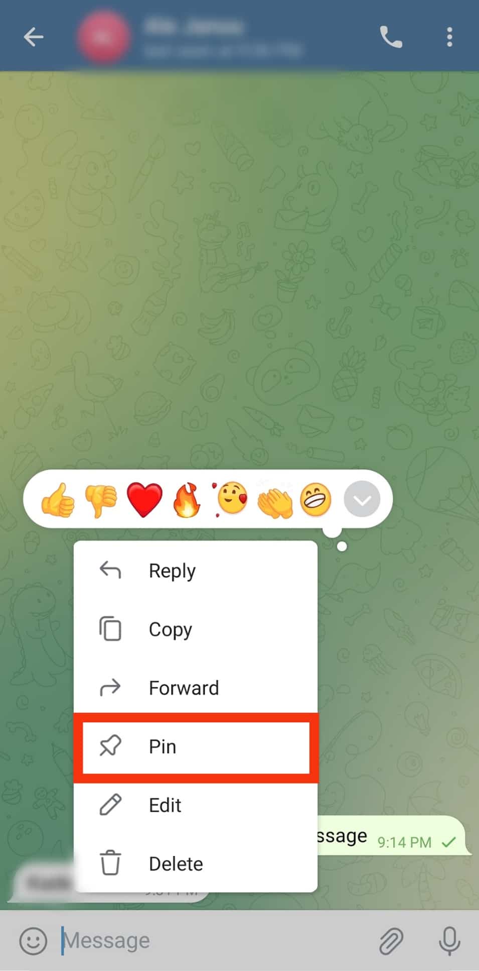 Cómo ver mensajes anclados en Telegram